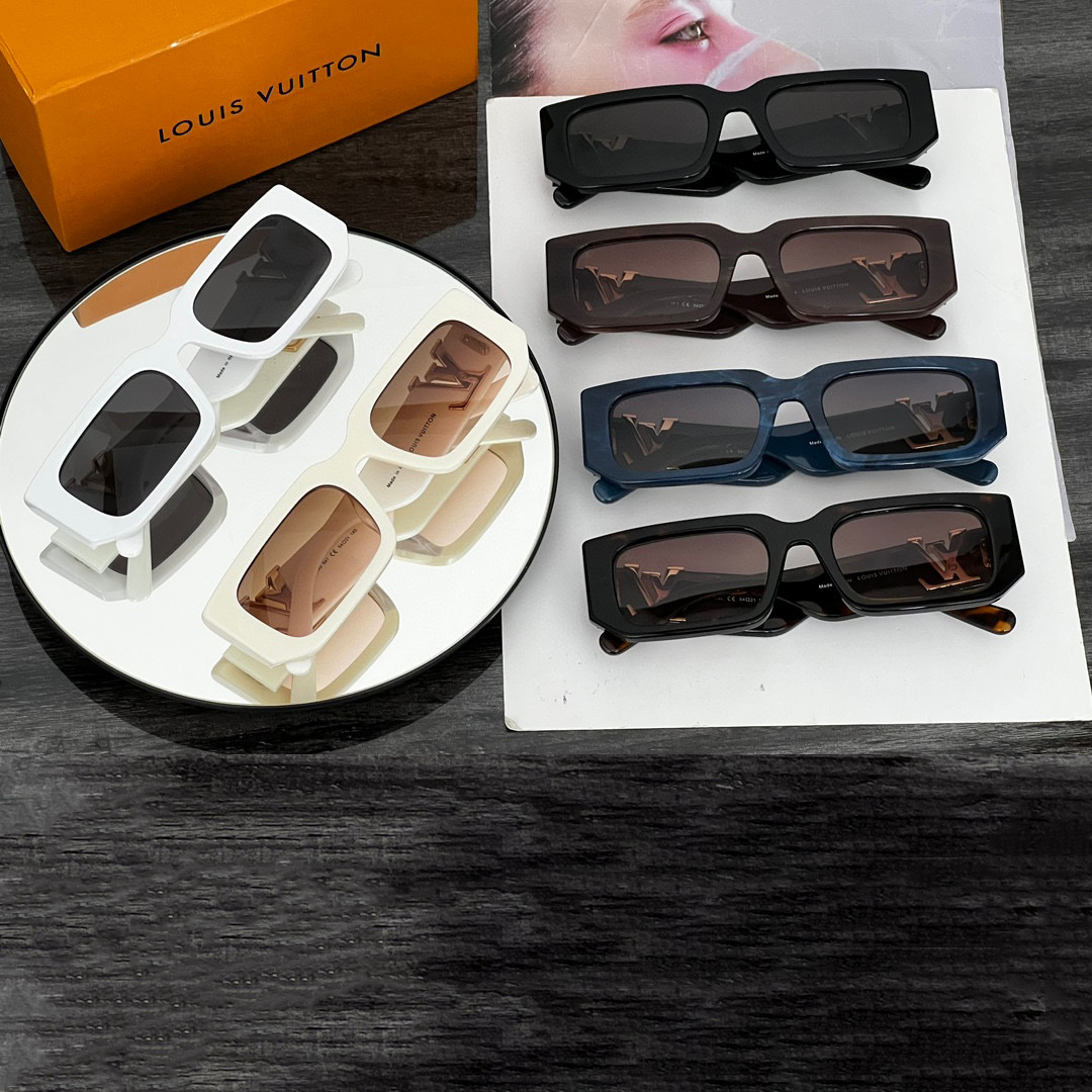 NIGO Louis Vuitton Unisex Temples Logo Plate Frame Irregular Shape Sunglasses Glasses #nigo96978