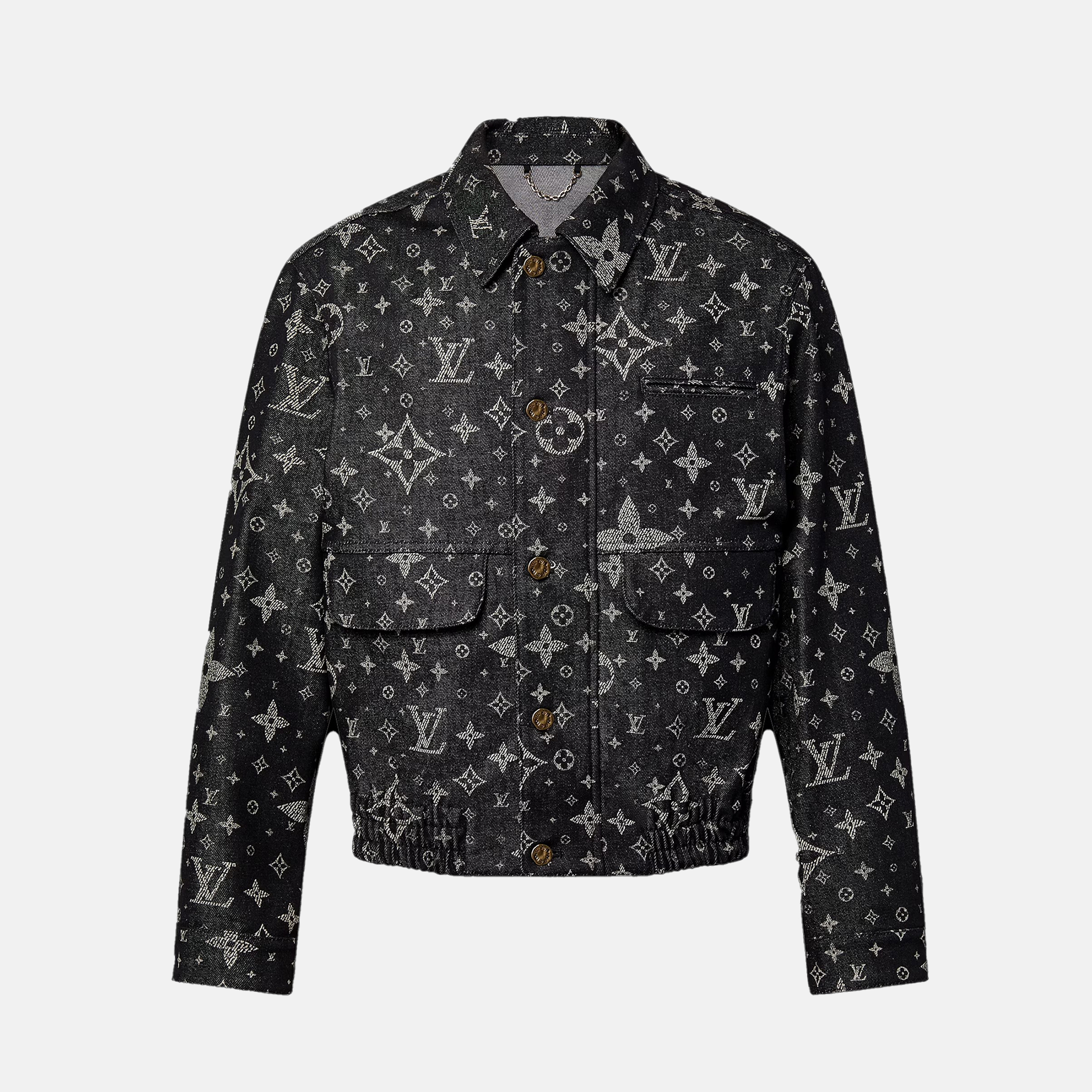 NIGO Louis Vuitton Men's MONOGRAM Printed Spring And Fall Lapel Single Breasted Fitted Long Sleeve Denim Jacket #nigo96989