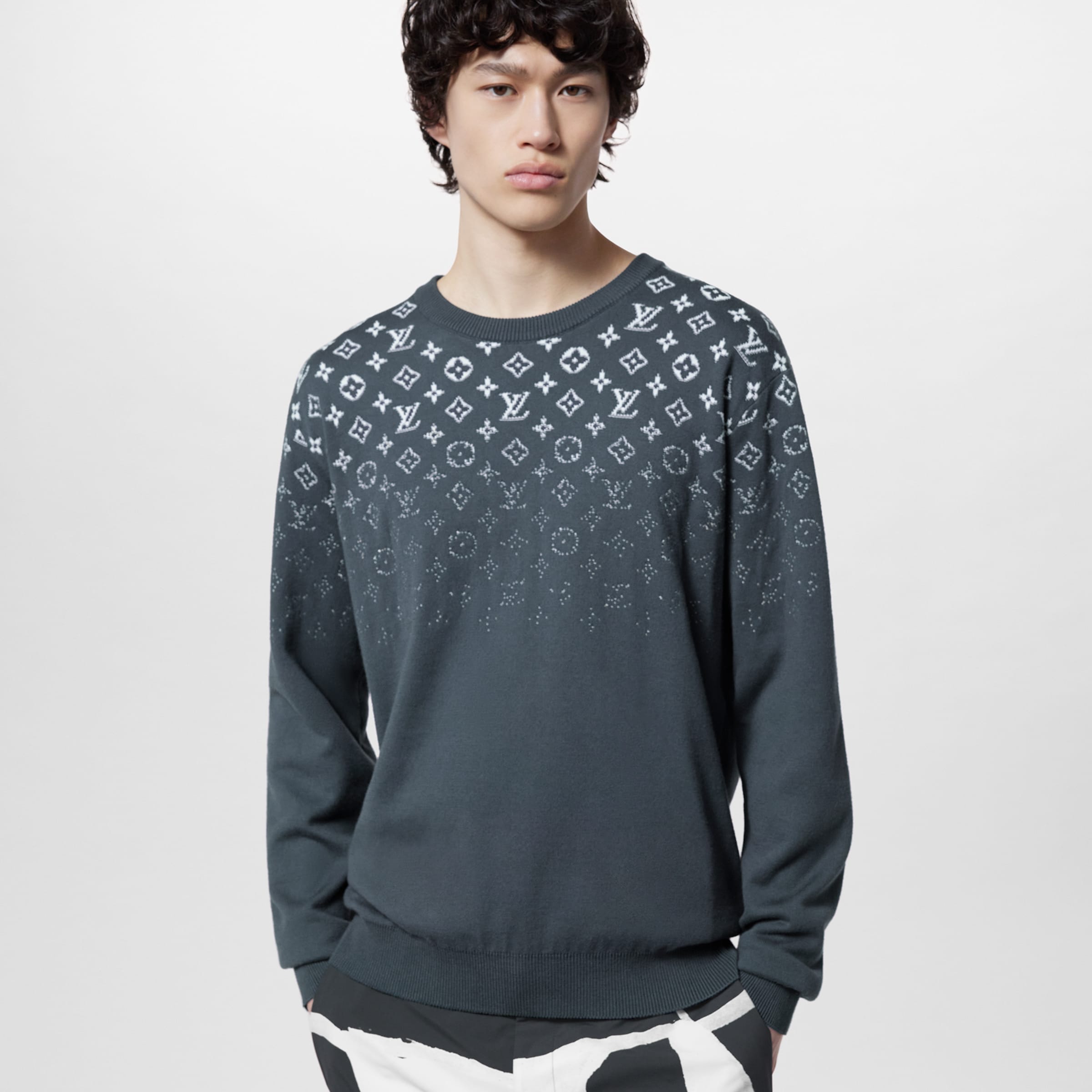 NIGO Louis Vuitton Men's Summer Gradient Cotton Hoodie CrewNeck Sweatshirt Pullover #nigo97129