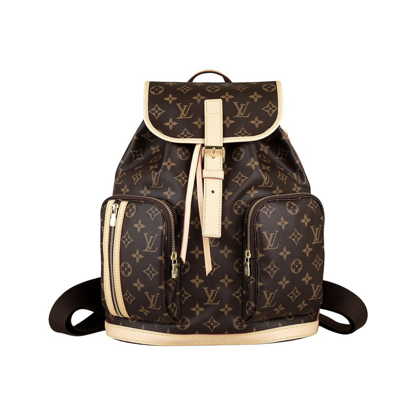 NIGO Louis Vuitton Women's Brown Leather Bosphore Classic Old Flower Cowhide Schoolbag Backpack Shoulder Bag #nigo97128