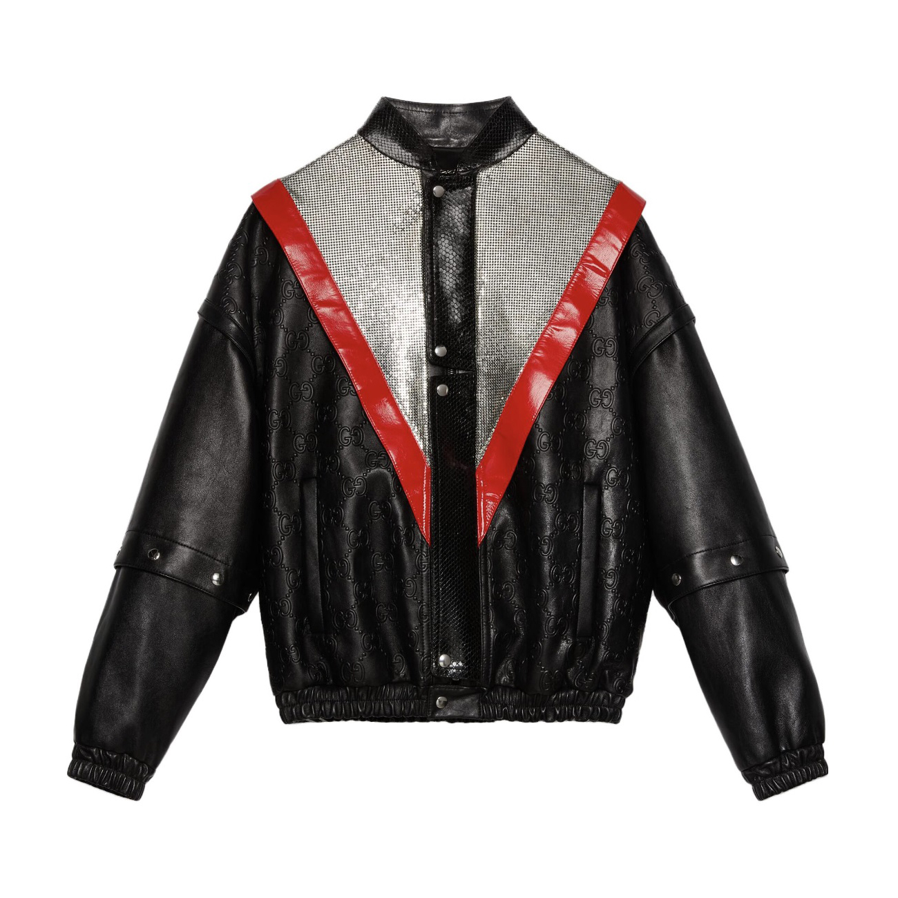 NIGO Gucci Men's Fall Detachable Sleeve Single Breasted Leather Jacket #nigo97142