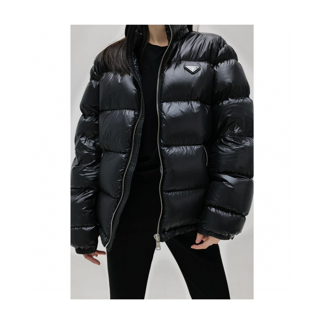 NIGO Prada Winter Black Oversize Genderless Hooded Zip Puffer Down Jacket #nigo97147