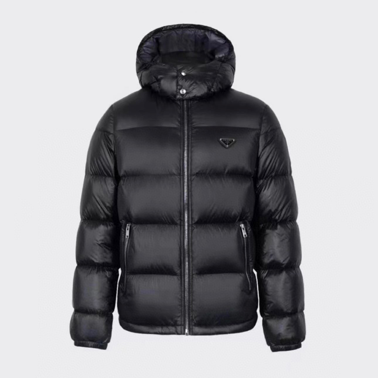 NIGO Prada Winter Black Oversize Genderless Hooded Zip Puffer Down Jacket #nigo97147