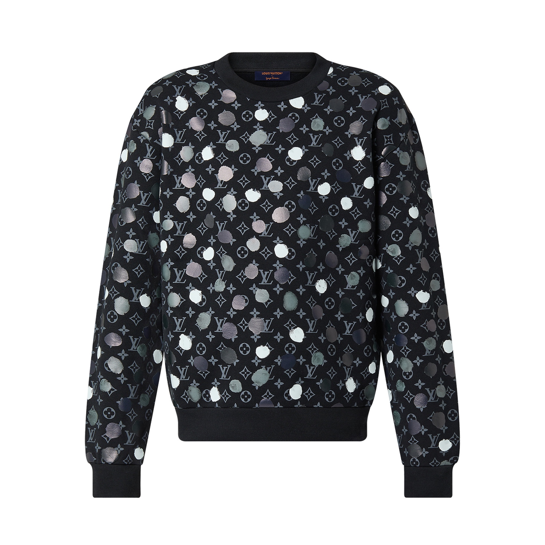 Louis Vuitton Men's Fall/Winter LV x YK Hand-Painted Polka Dot Print Crew Neck Wool Sweater #nigo97177