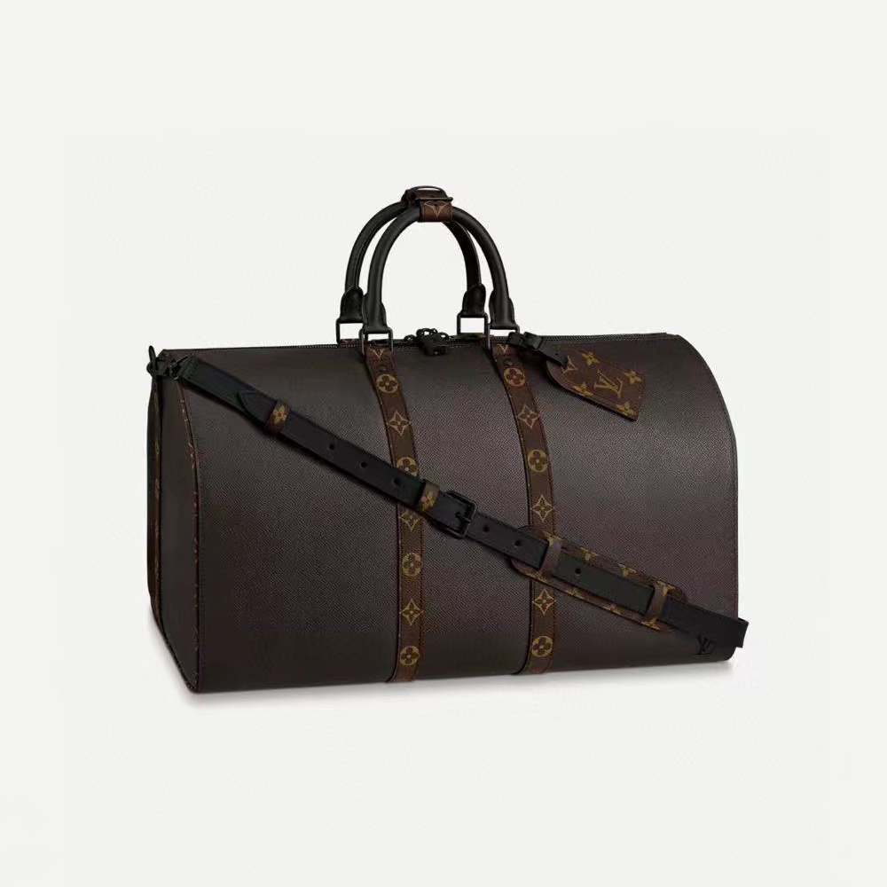 NIGO Louis Vuitton Keepall Bandoulière 50 Red Leather Tote Travel Bag #nigo97183