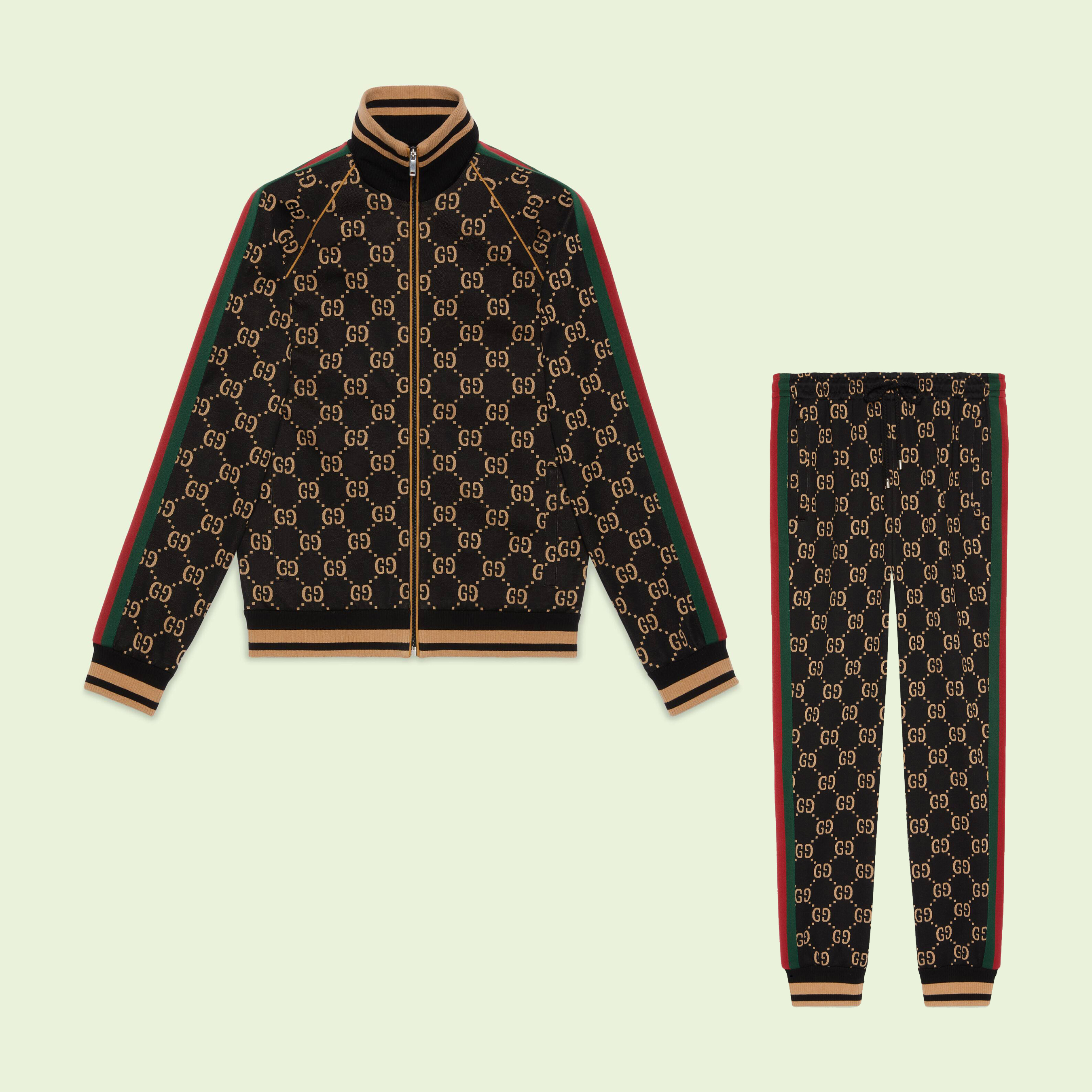 NIGO Gucci Men's GG Jersey Cotton Jogging Fall/Winter Knit Hooded Pullover Sweatshirt Sweatpants Pants Set Suit #nigo97189