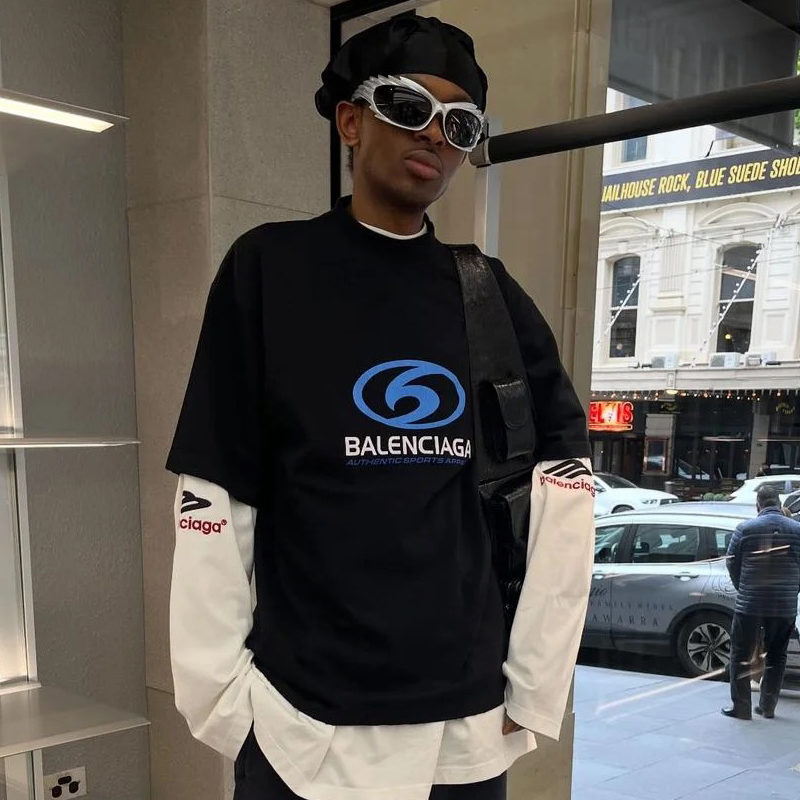 NIGO Balenciaga Men's Summer Cotton Round Neck Short Sleeve T-Shirt #nigo97198