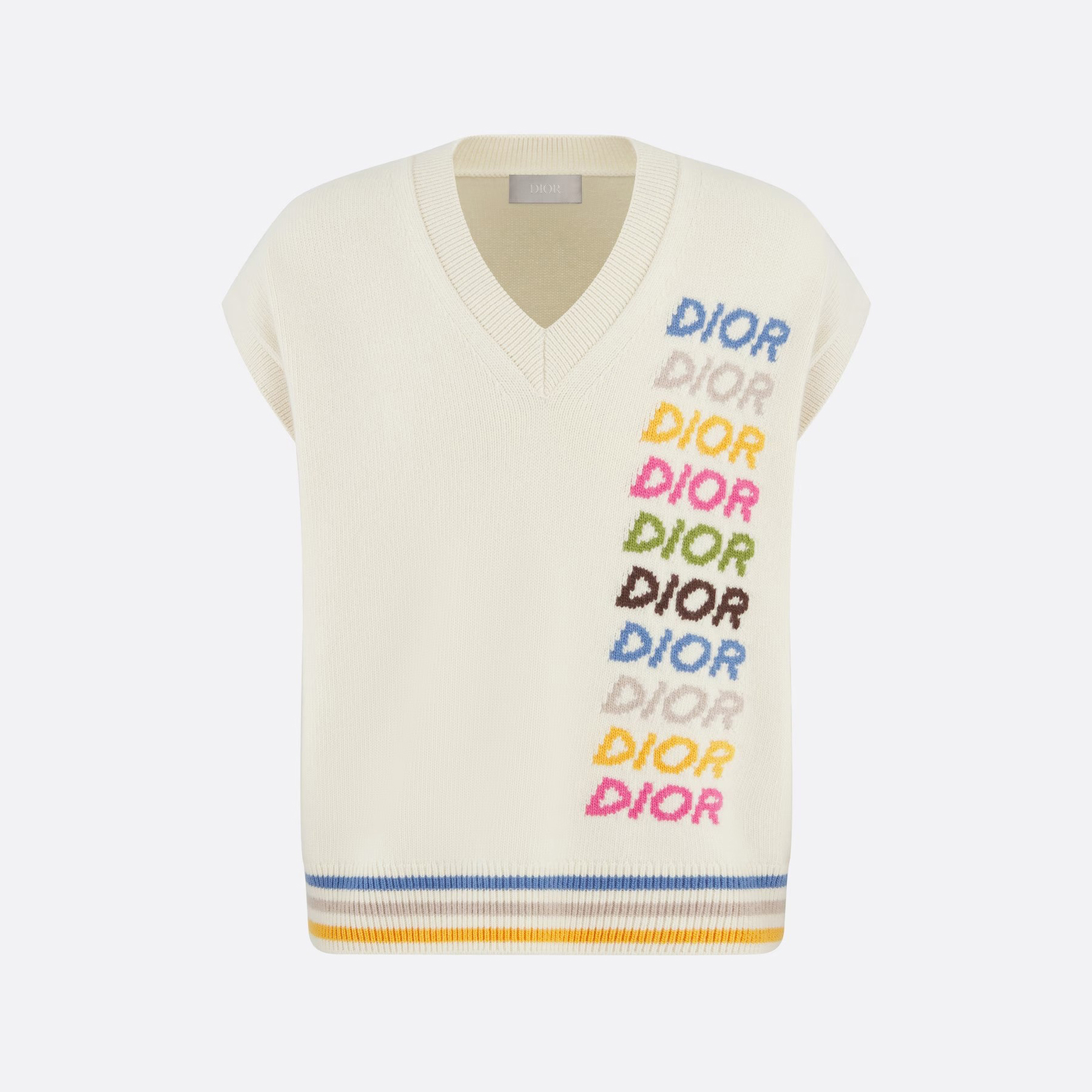 NIGO Dior Men's Fall White Knit Sleeveless Sweater Tank Top Vest #nigo97211