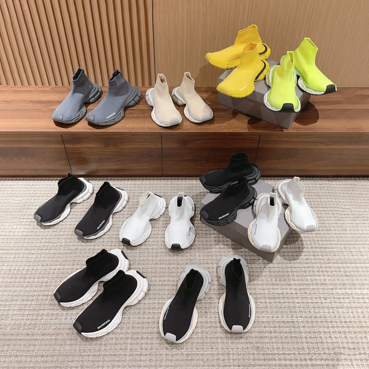 NIGO Balenciaga Men's and Women's 3xl Sneaker Couple Sports Flyweave Material Pop Shoes #nigo97221