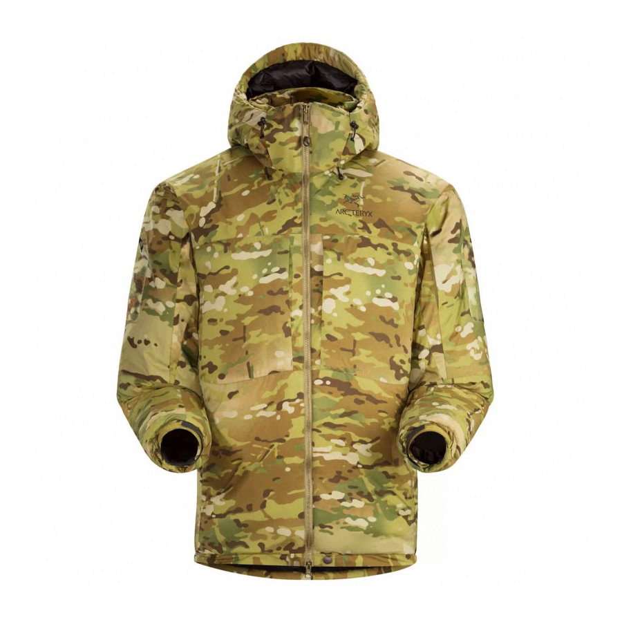 NIGO Arcteryx Men's Camouflage Hooded Fitted Zip Puffer Down Jacket #nigo97196