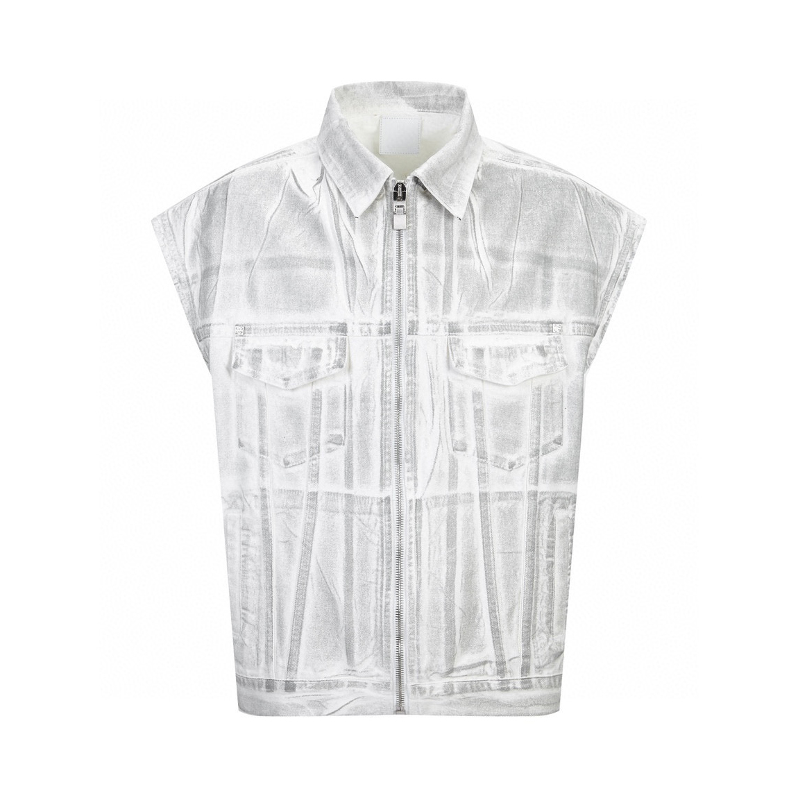 NIGO Givenchy Men's Summer Aged Reflective White Denim Vest Jeans Pants Set Suit #nigo97234