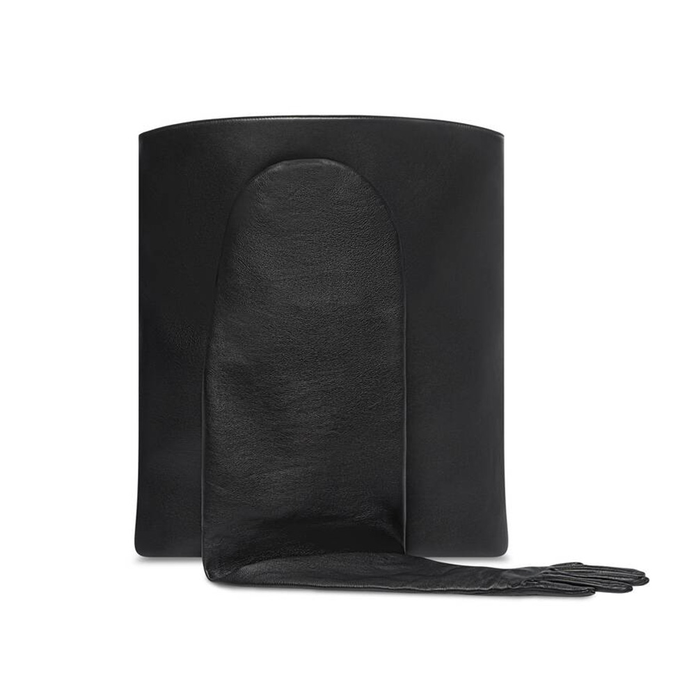 NIGO Balenciaga Women's Black Cowhide Gloves Tote Shopping Bag Large Handbag Ngvp #nigo6963