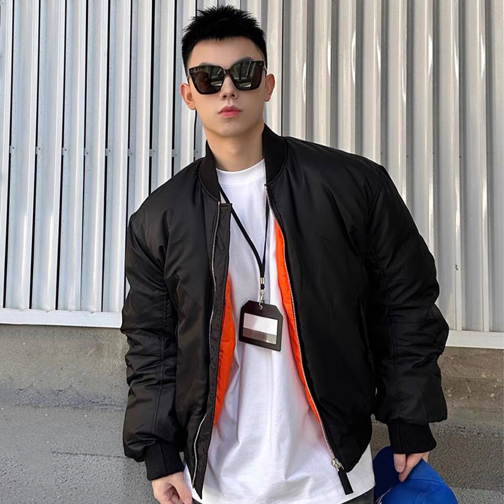 NIGO Prada Men's Autumn And Winter Solid Color Zipper Casual Loose Long Sleeve Pilot Coat Puffer Down Jacket Ngvp #nigo7164