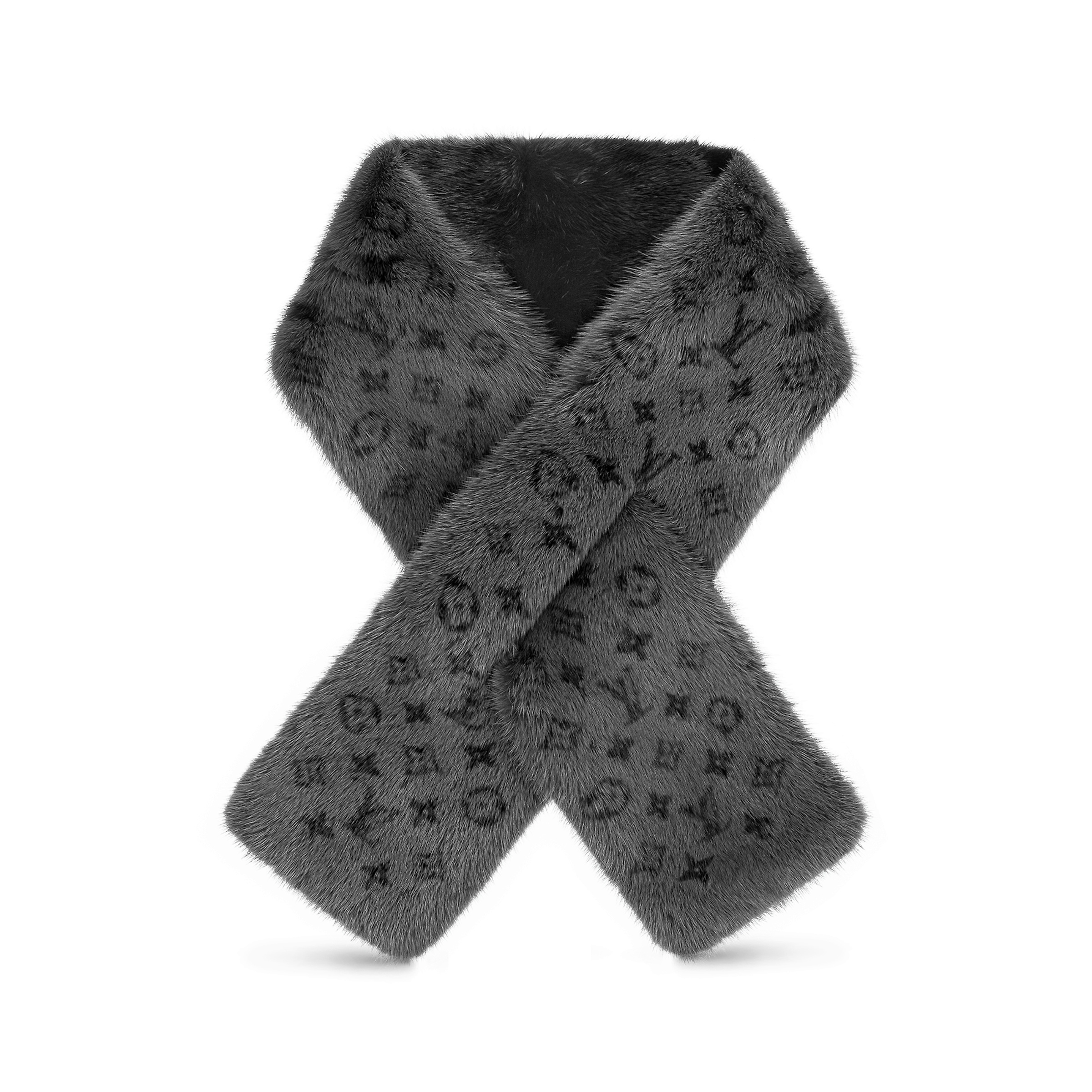 NIGO Louis Vuitton Men's Winter Monogram Reverso Reversible Wool Fur Scarf #nigo97243