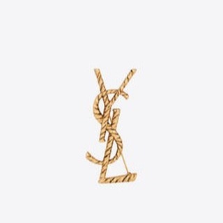 NIGO SAINT LAURENT Women's Saint Laurent Brass Gold Brooch #nigo82368