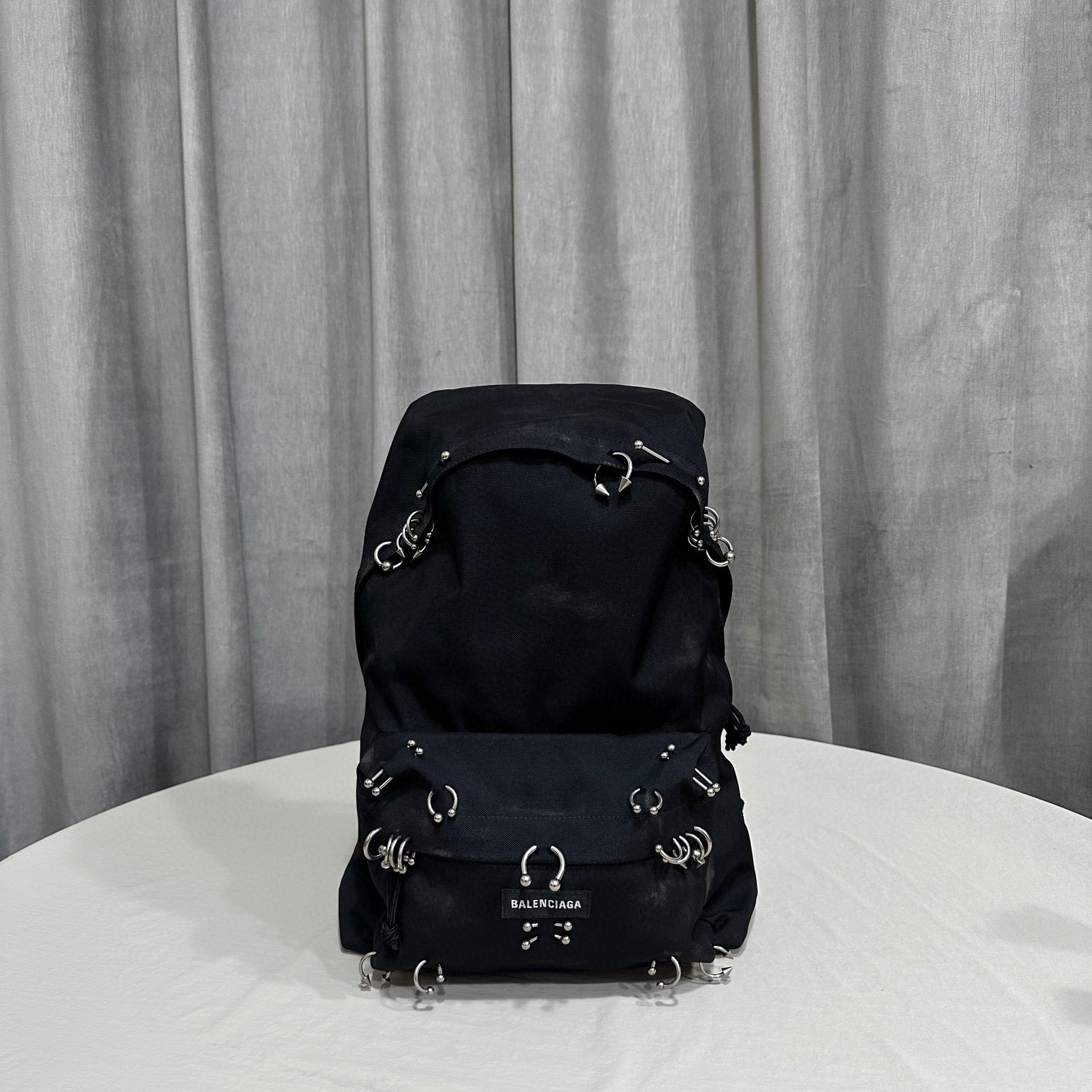 NIGO Balenciaga Men's Explorer Backpack With Piercings In Black Bag #nigo97252