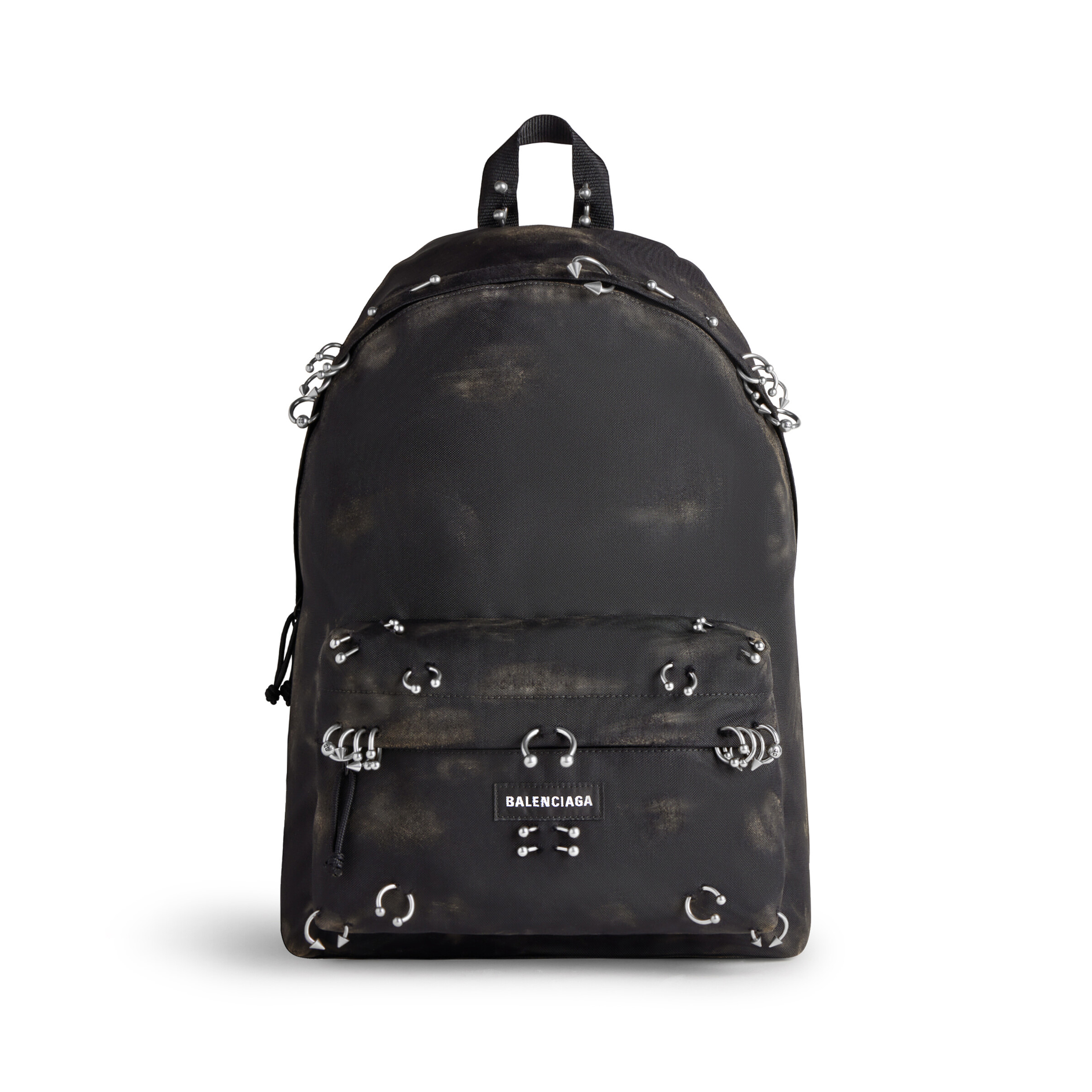NIGO Balenciaga Men's Explorer Backpack With Piercings In Black Bag #nigo97252