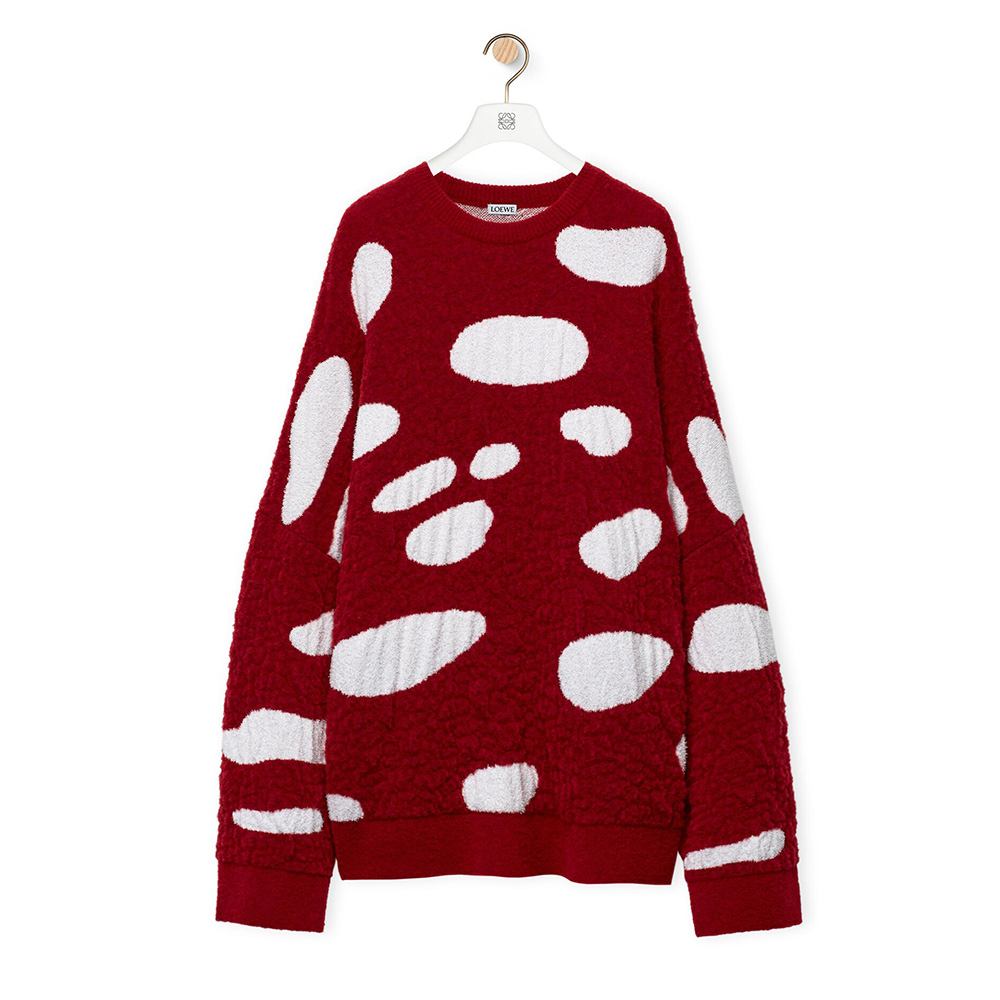 NIGO Loewe Men's Spring And Autumn Mushroom Pattern Loose Knitted Round Neck Long Sleeve Pullover Wool Blended Sweater Ngvp #nigo7143