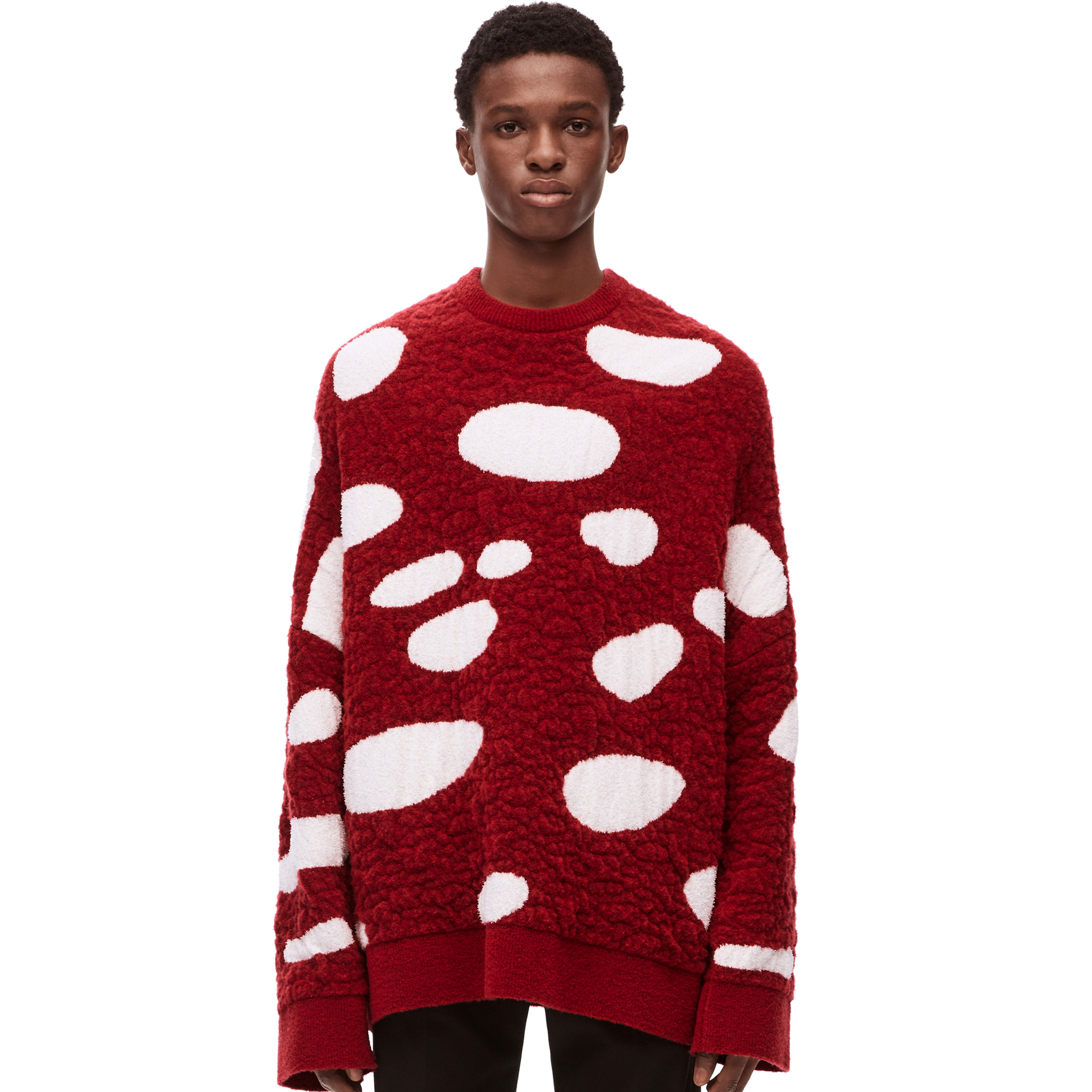 NIGO Loewe Men's Spring And Autumn Mushroom Pattern Loose Knitted Round Neck Long Sleeve Pullover Wool Blended Sweater Ngvp #nigo7143