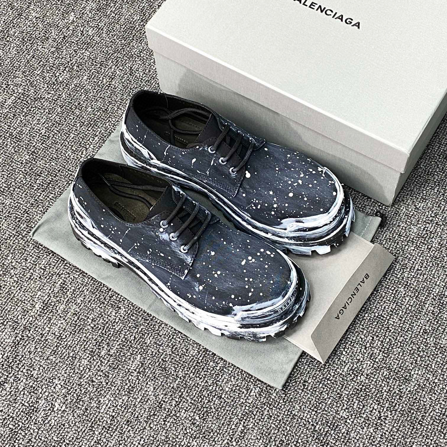 NIGO Balenciaga Men's Strike Thick Sole Martin Boots Casual Chunky Toe Derby Boots Shoes #nigo97276