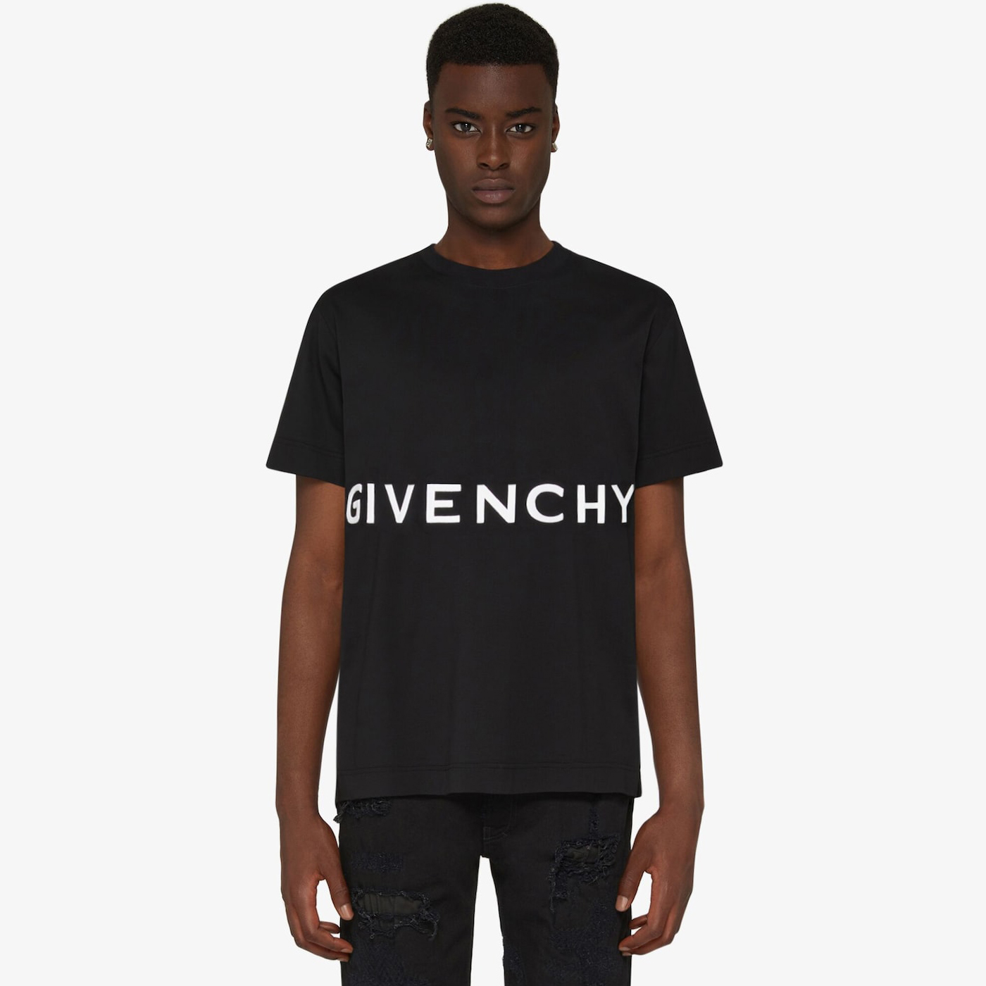 NIGO Givenchy Men's 4G Logo Oversized Black Short Sleeve T-Shirt #nigo97284