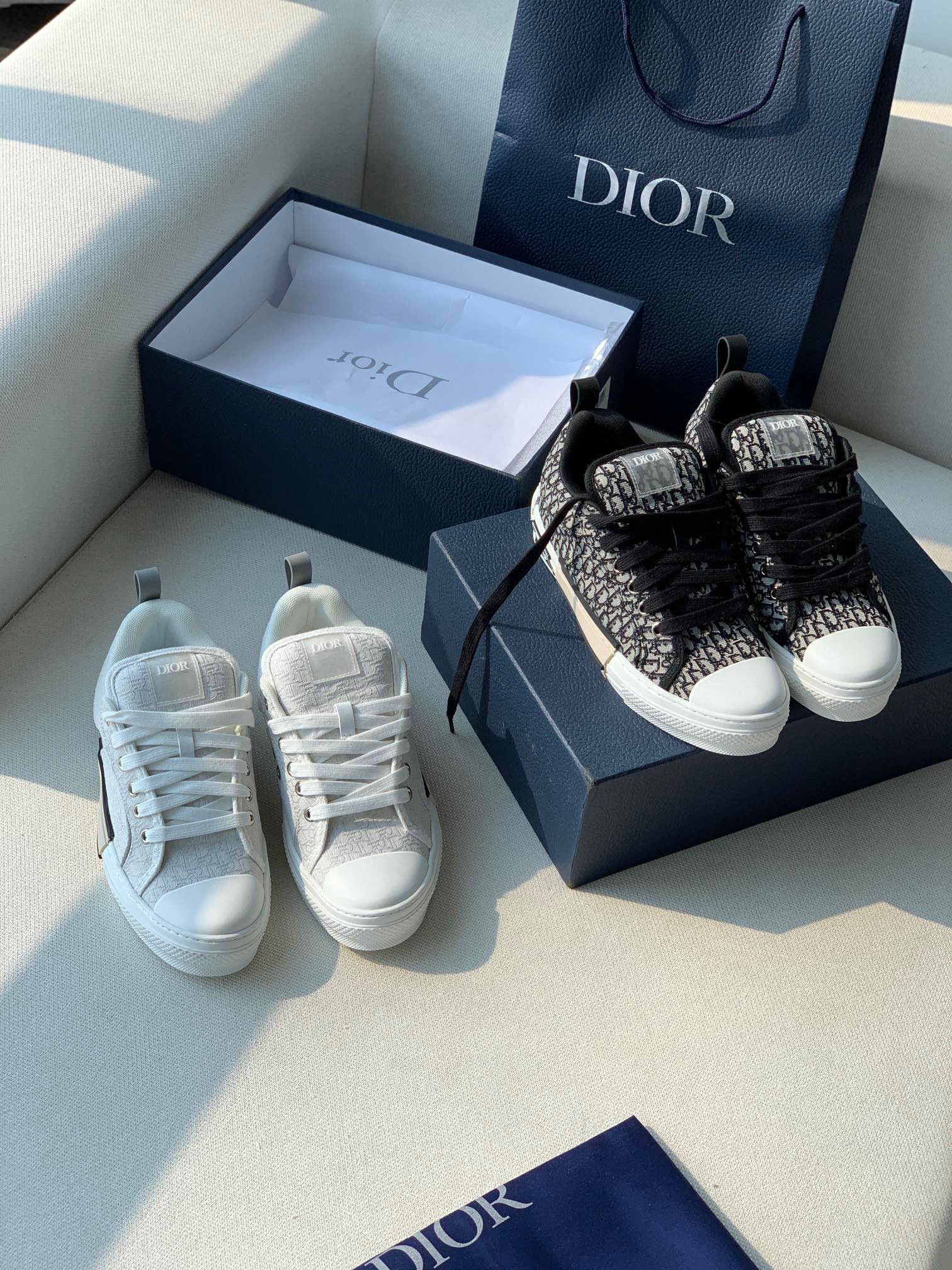 NIGO Dior Women's Low Top Casual Printed Thick Sole Heightened Sneakers Shoes #nigo97278