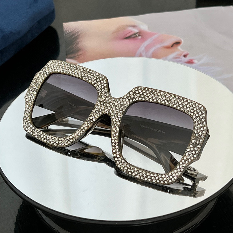 NIGO Gucci Women's Rhinestone Frame Square Sunglasses Glasses #nigo97314