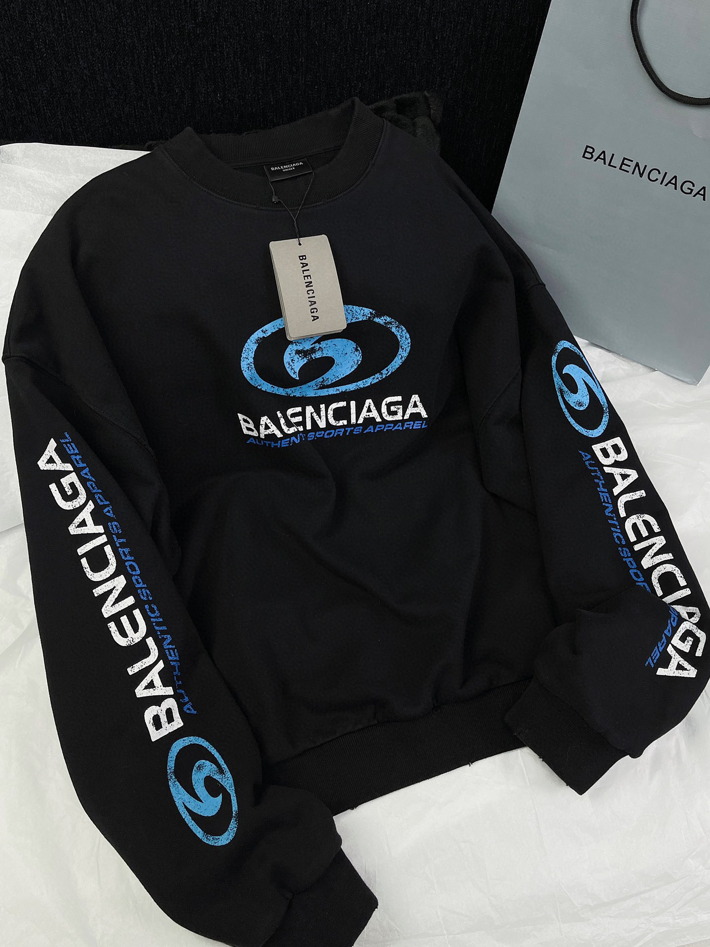 NIGO Balenciaga Men's Spring Aged Letter Print Pullover Sweatshirt #nigo97313