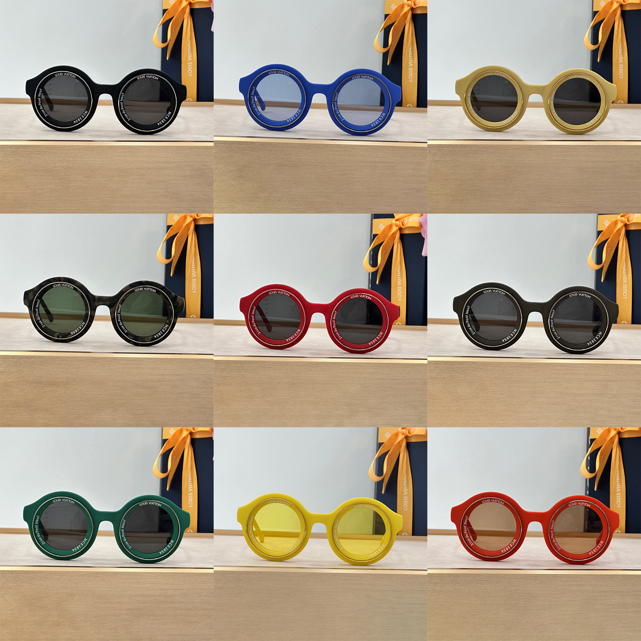 NIGO Louis Vuitton Men's Solid Color Round Sunglasses Eyewear Glasses #nigo97315