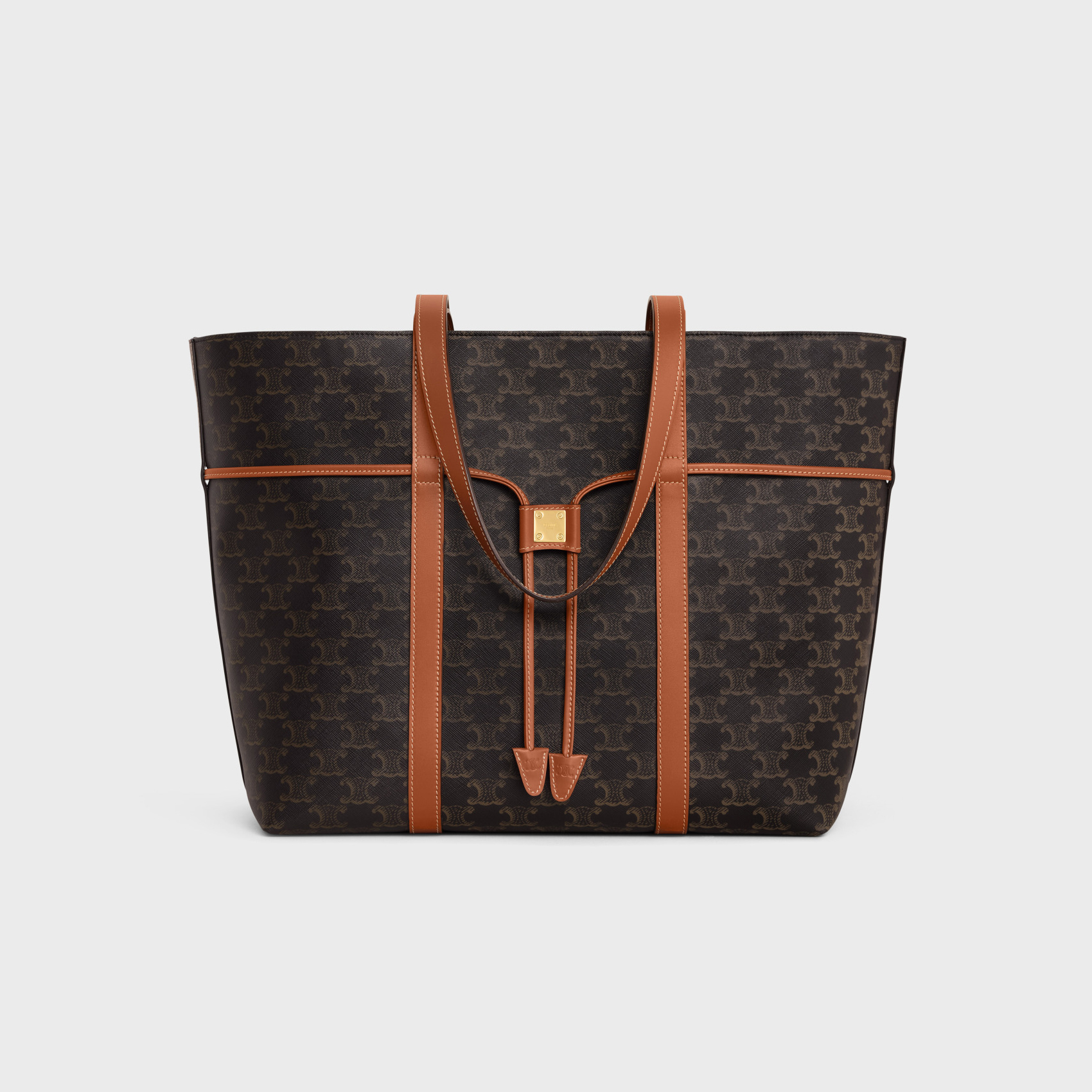 NIGO Celine Cabas Drawstring In Triomphe Canvas And Calfskin Handbag Shoulder Bag #nigo97336