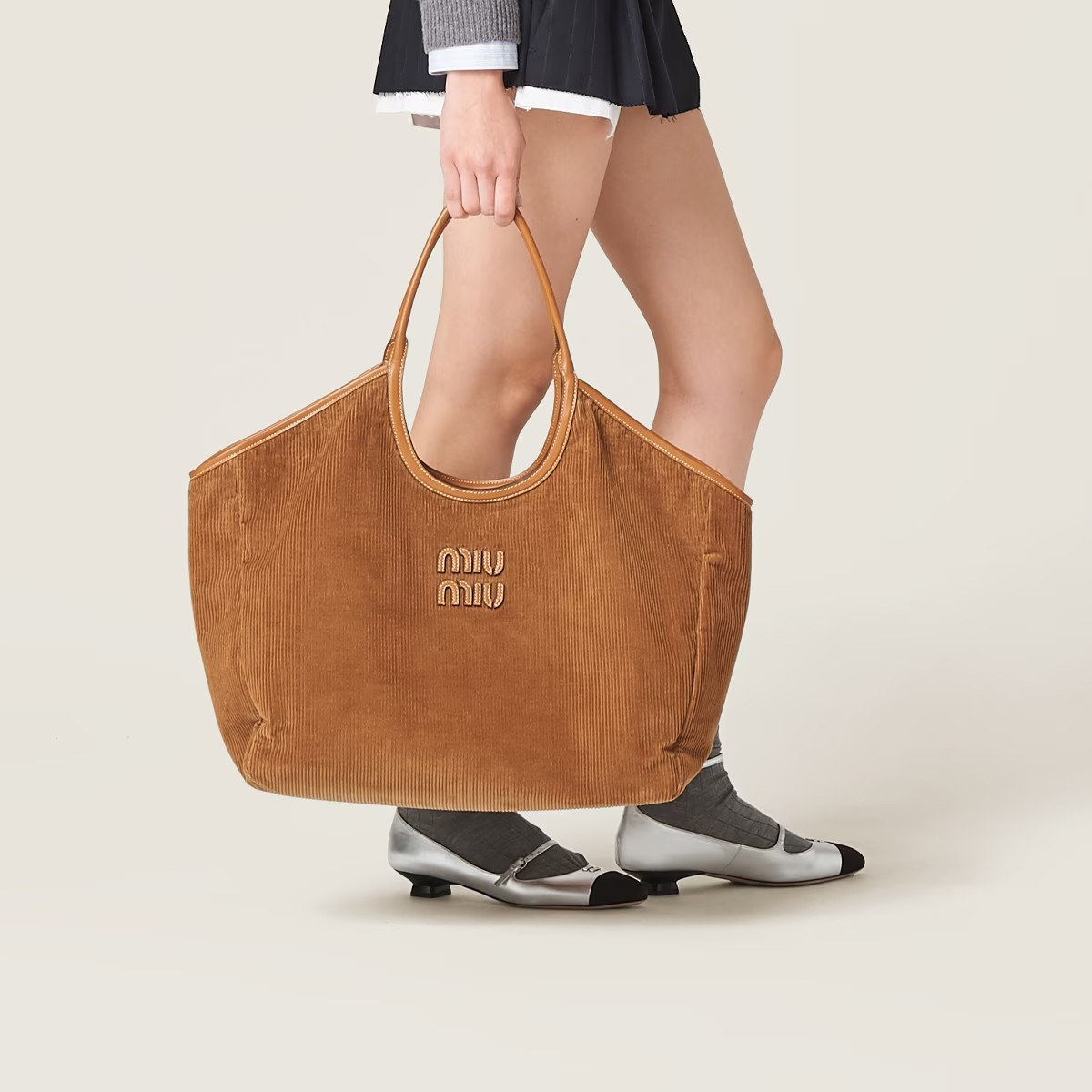 NIGO MiuMiu Women's IVY Corduroy Handbag Tote Bag Underarm Bags #nigo97345