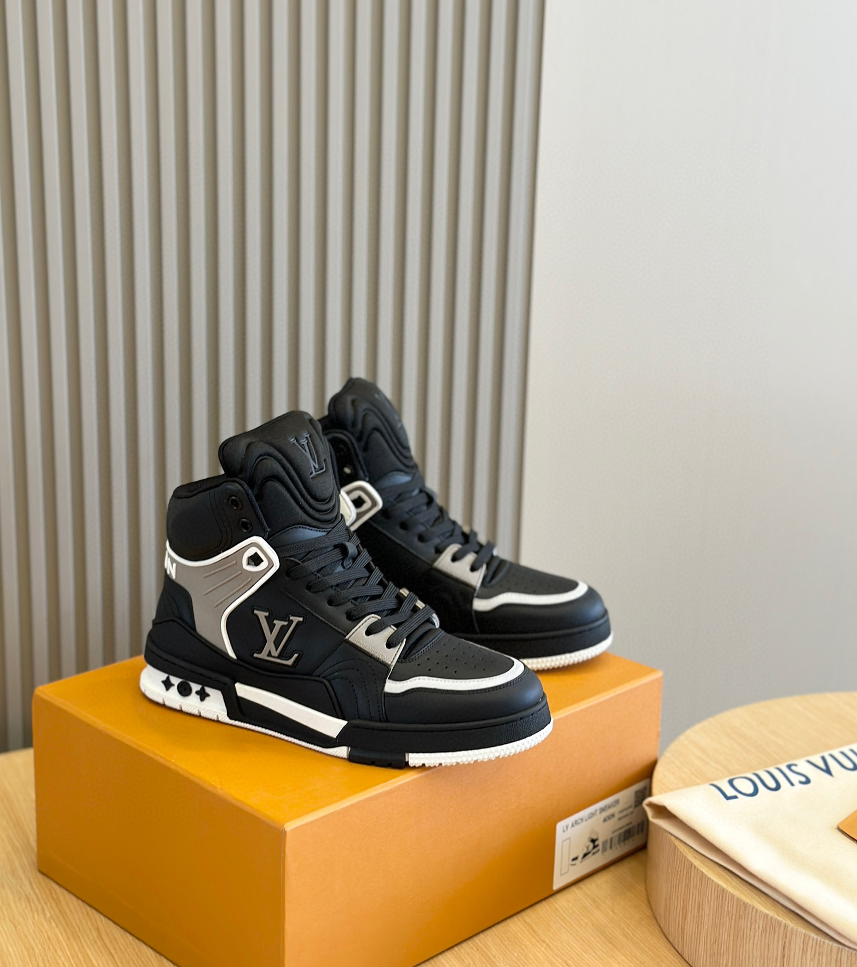 NIGO Louis Vuitton Men's High Top Leather Casual Board Shoes Sneakers #nigo97325