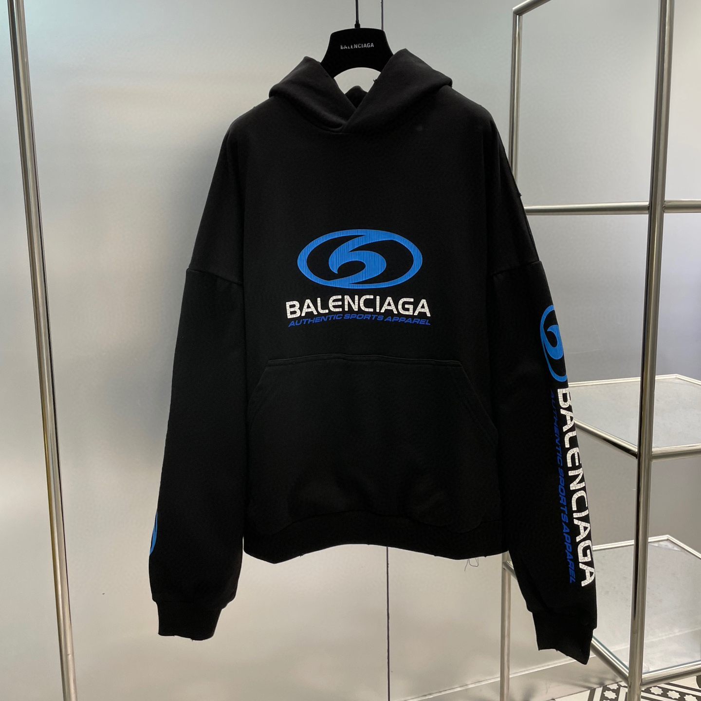 NIGO Balenciaga Men's Fall Aged Broken Letter Logo Cotton Hooded Sweatshirt Pullover #nigo97319