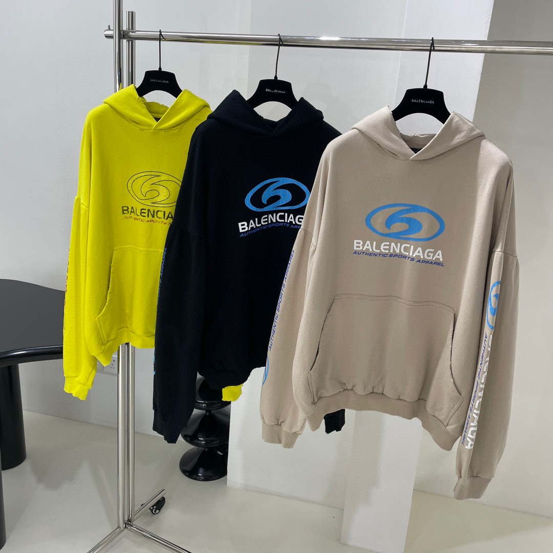 NIGO Balenciaga Men's Fall Aged Broken Letter Logo Cotton Hooded Sweatshirt Pullover #nigo97319