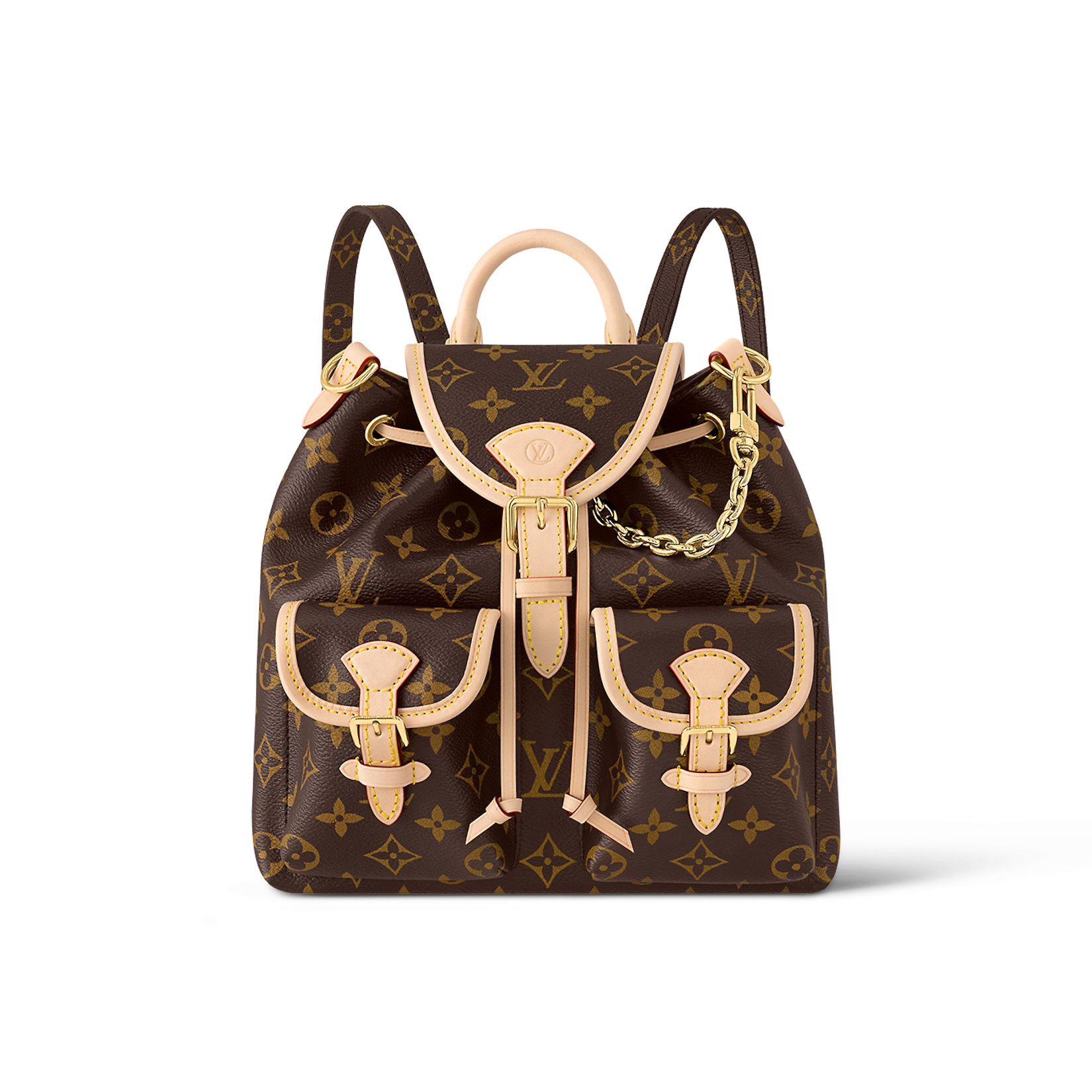 NIGO Louis Vuitton Women's Excursion Small Brown Leather Backpack Bag #nigo97335