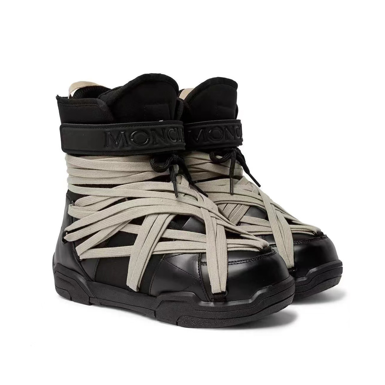 NIGO Moncler Men's High Top Cold Resistant Lace Up Leather Ski Shoes #nigo97356