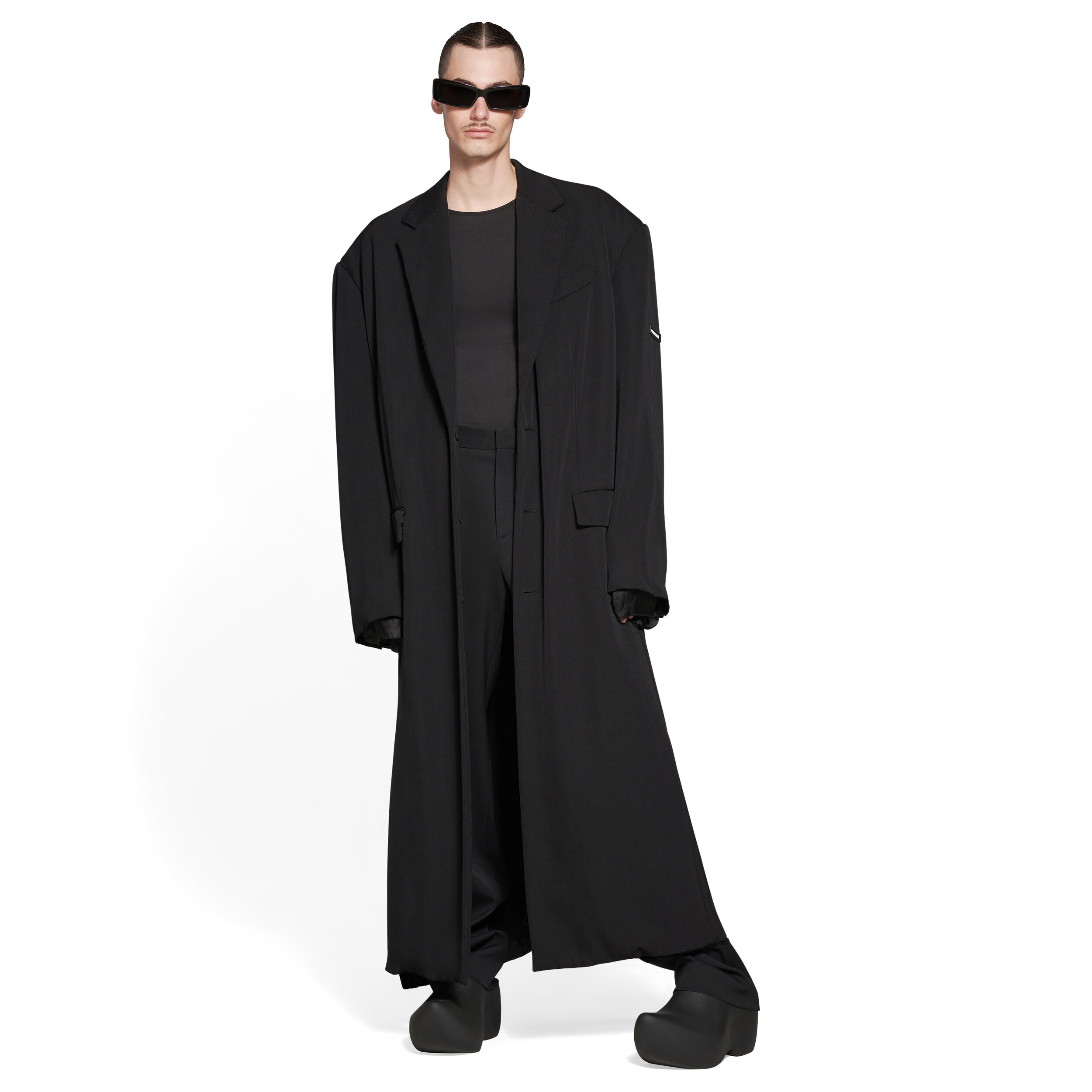 NIGO Balenciaga Skater Tailored Men's Autumn And Winter Silhouette Long Black V Collar Single-Breasted Suit Jacket #nigo97351