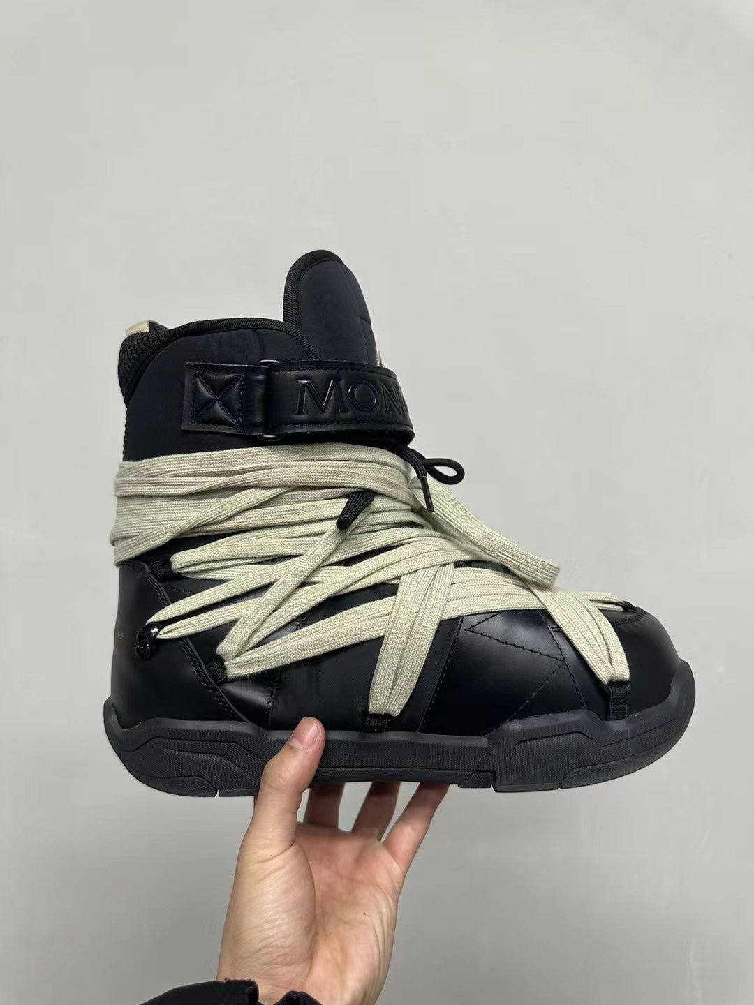 NIGO Moncler Men's High Top Cold Resistant Lace Up Leather Ski Shoes #nigo97356