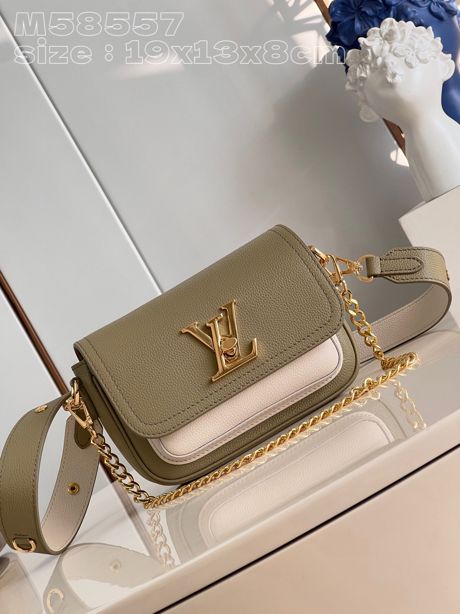 NIGO Louis Vuitton Women's Lockme Tender Leather Shoulder Bags Handbags #nigo97361