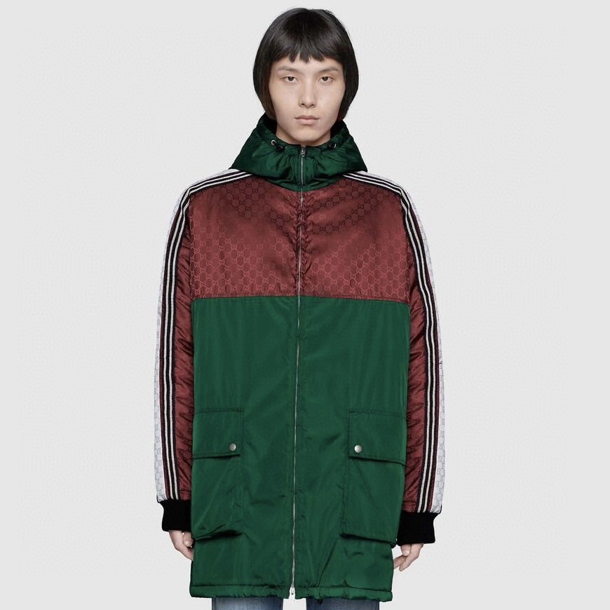 NIGO Gucci Men's Winter Colour Block Jacquard Zip Hooded Jacket #nigo97363