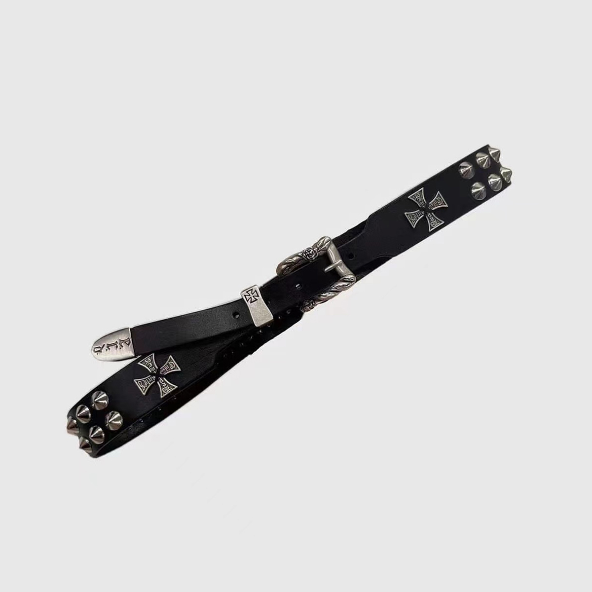 NIGO Chrome Hearts Men's Leather Studded Belt #nigo97412