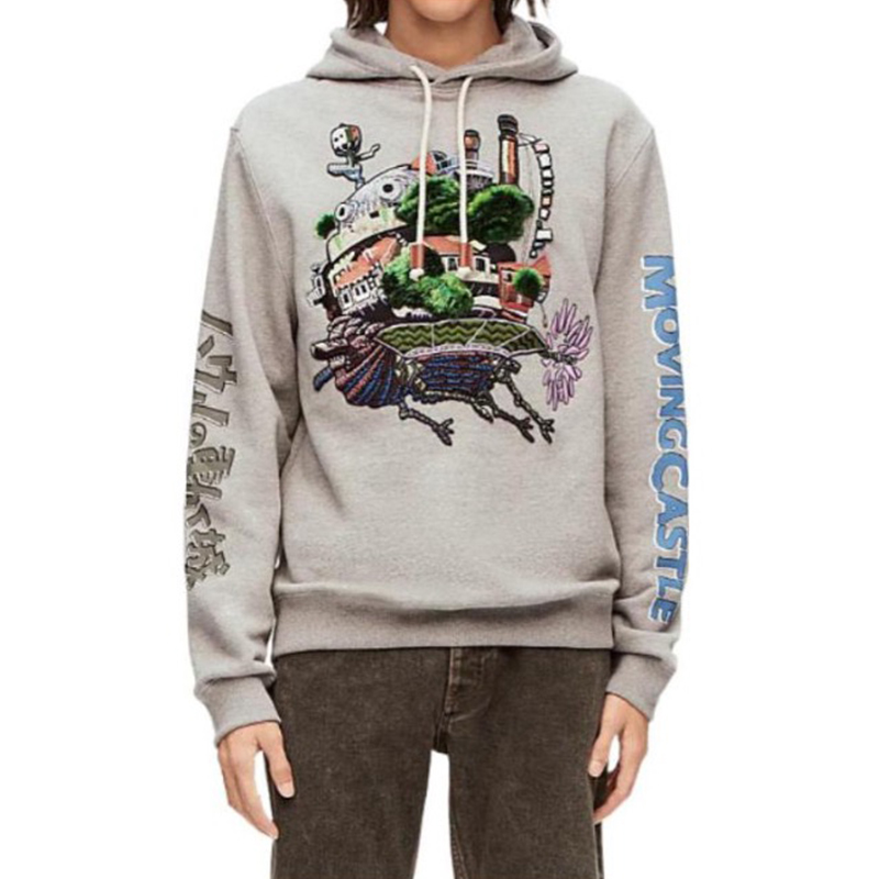 NIGO Loewe Men's Autumn/winter Solid Color Cotton Letter Casual Loose Three-dimensional Relief Hooded Sweatshirt Ngvp #nigo7294