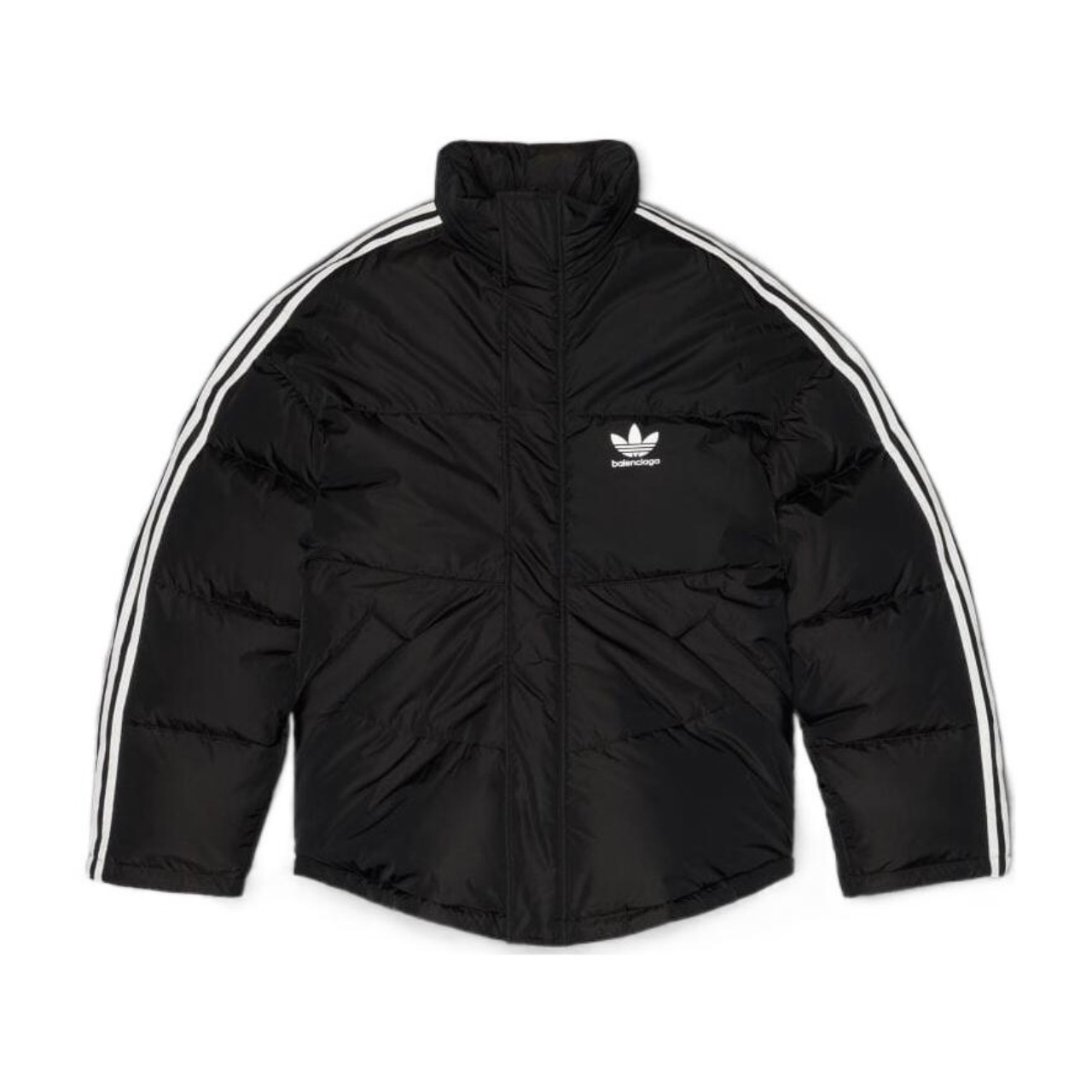 NIGO Balenciaga Men's Winter Black Logo Print Stand Collar Puffer Down Jacket #nigo97372