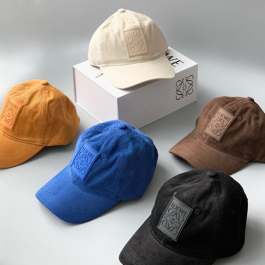 NIGO Loewe Women's Solid Colour Patch Cap In Corduroy Hat #nigo97376