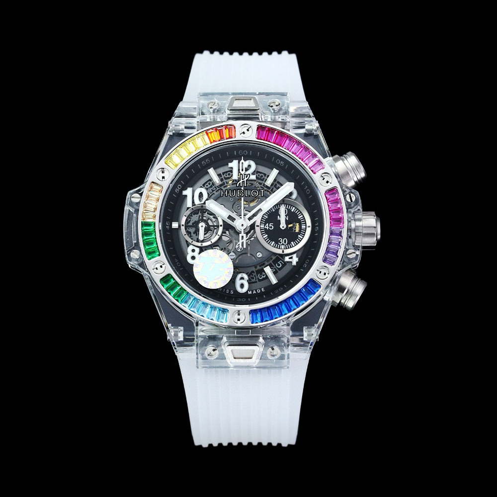 NIGO Hublot Men's Transparent Dial Mechanical Watch 45mm #nigo97384