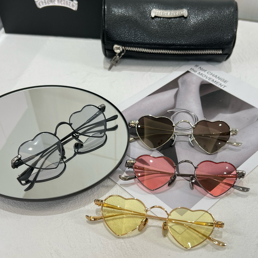 NIGO Chrome Hearts Women's Love Metal Frame Sunglasses Eyeglasses Glasses #nigo97398