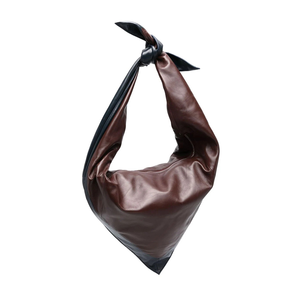 NIGO Lemaire Women's Solid Color Fashion Irregular Square Scarf Leather Shoulder Crossbody Bag Ngvp #nigo7218