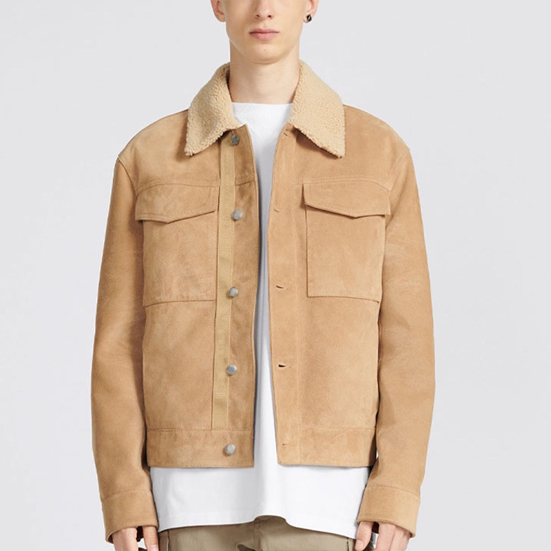 NIGO Dior Men's Autumn And Winter Solid Color Lapel Casual Single Breasted Cowhide Leather Short Jacket Ngvp #nigo7226