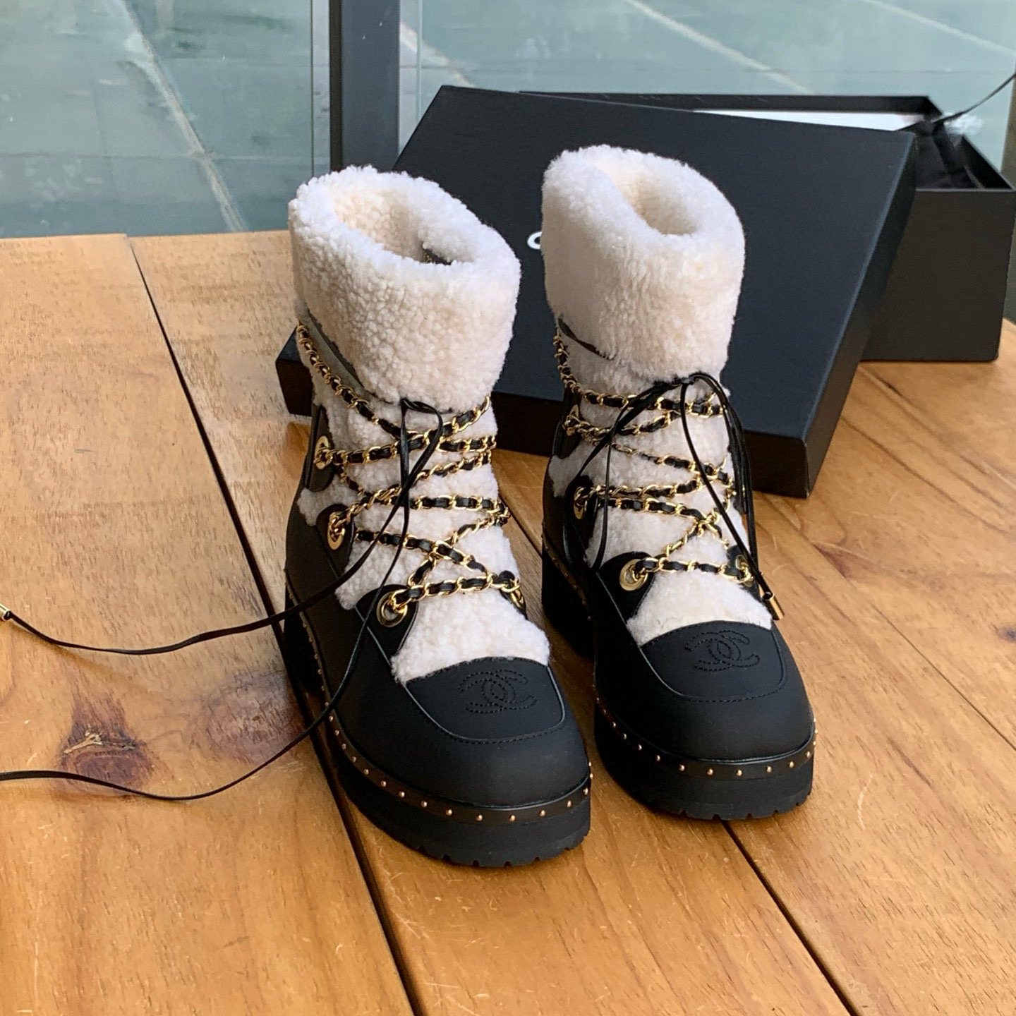 NIGO Chanel Women's Winter Little Fragrance Wool Chain Snow Boots Shoes #nigo97397