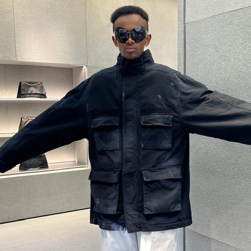 NIGO Balenciaga Men's And Women's Spring And Autumn Solid Color High Neck Double-sided Zippered Jacket With Loose Fit Ngvp #nigo7181